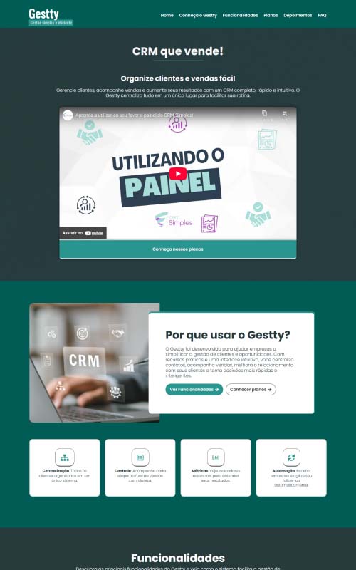 Criação de Site para apresentação de SaaS