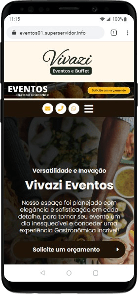 Modelo de Site para empresas de eventos, buffet infantil ou adulto e casa de festas