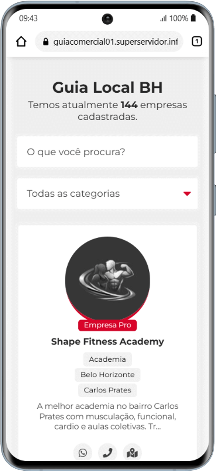 Página inicial pelo celular. Visualização perfeita em celulares, tablets e computadores.