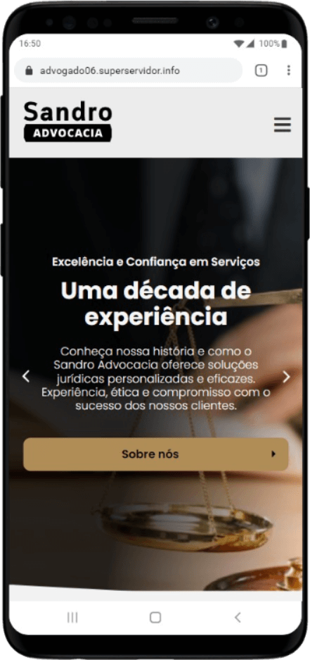 Site criado para escritório de advocacia